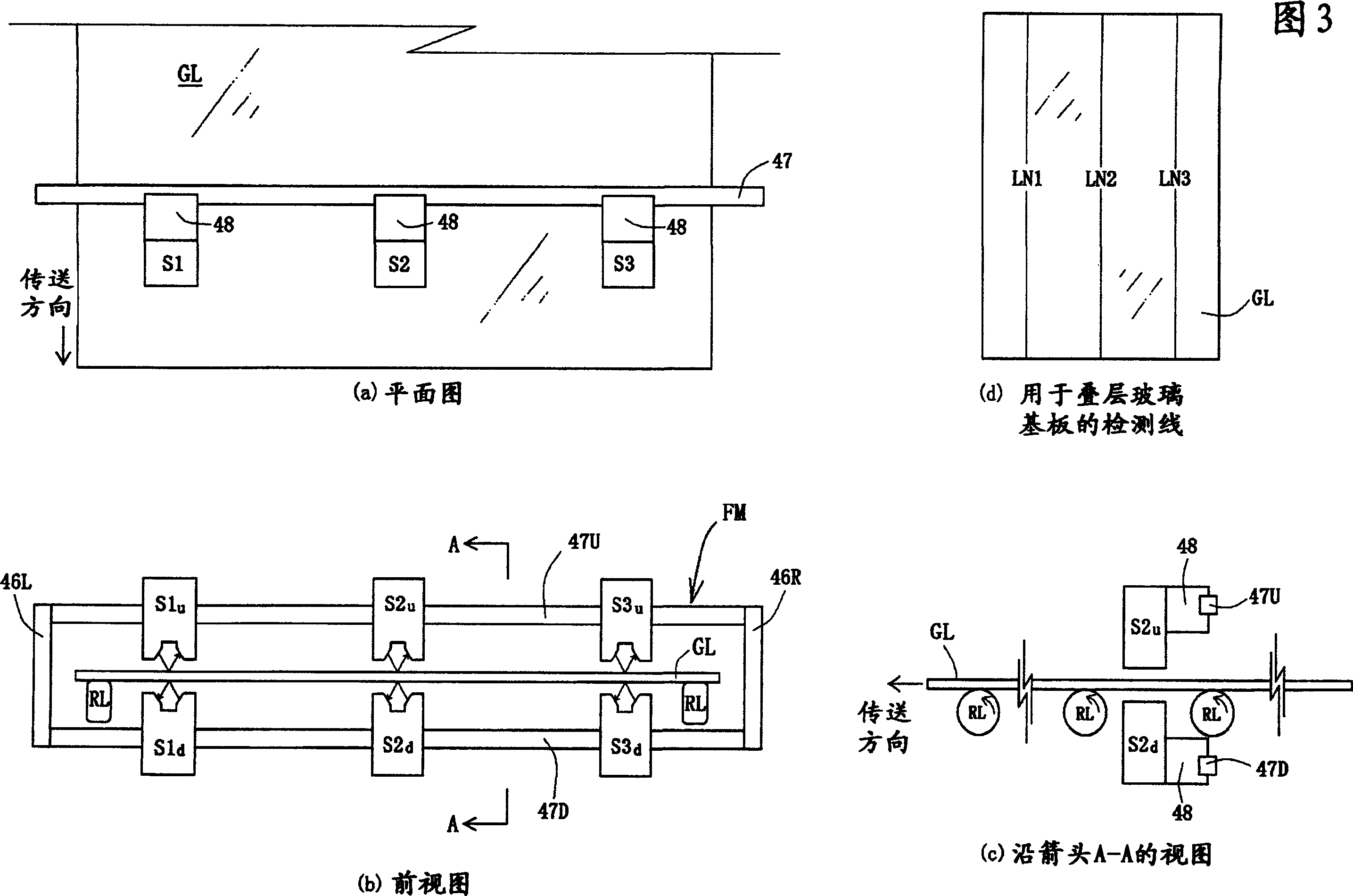 Apparatus for measuring thickness of glass substrate