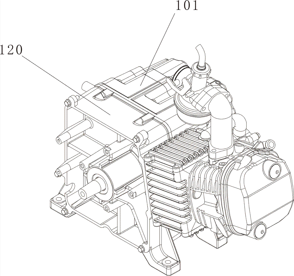 Range extender engine structure