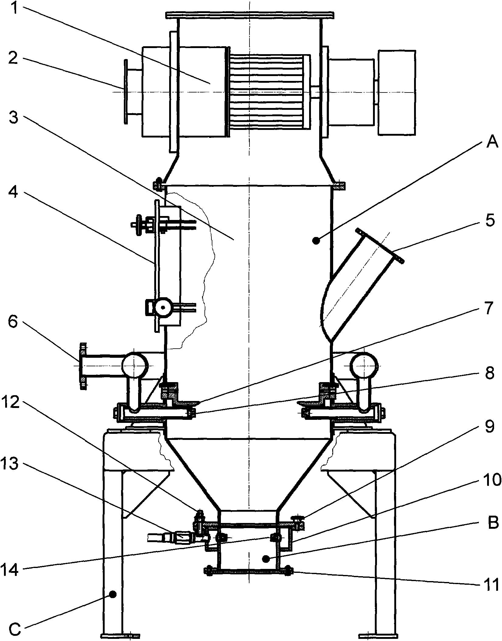 Airflow mill of multifunctional fluidized bed