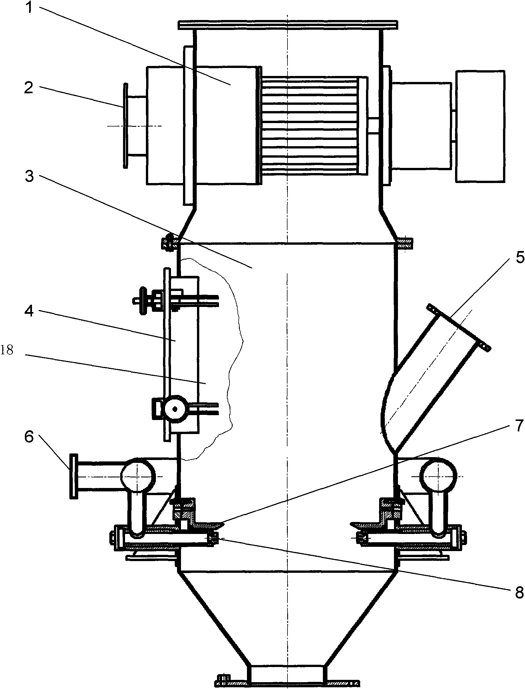 Airflow mill of multifunctional fluidized bed