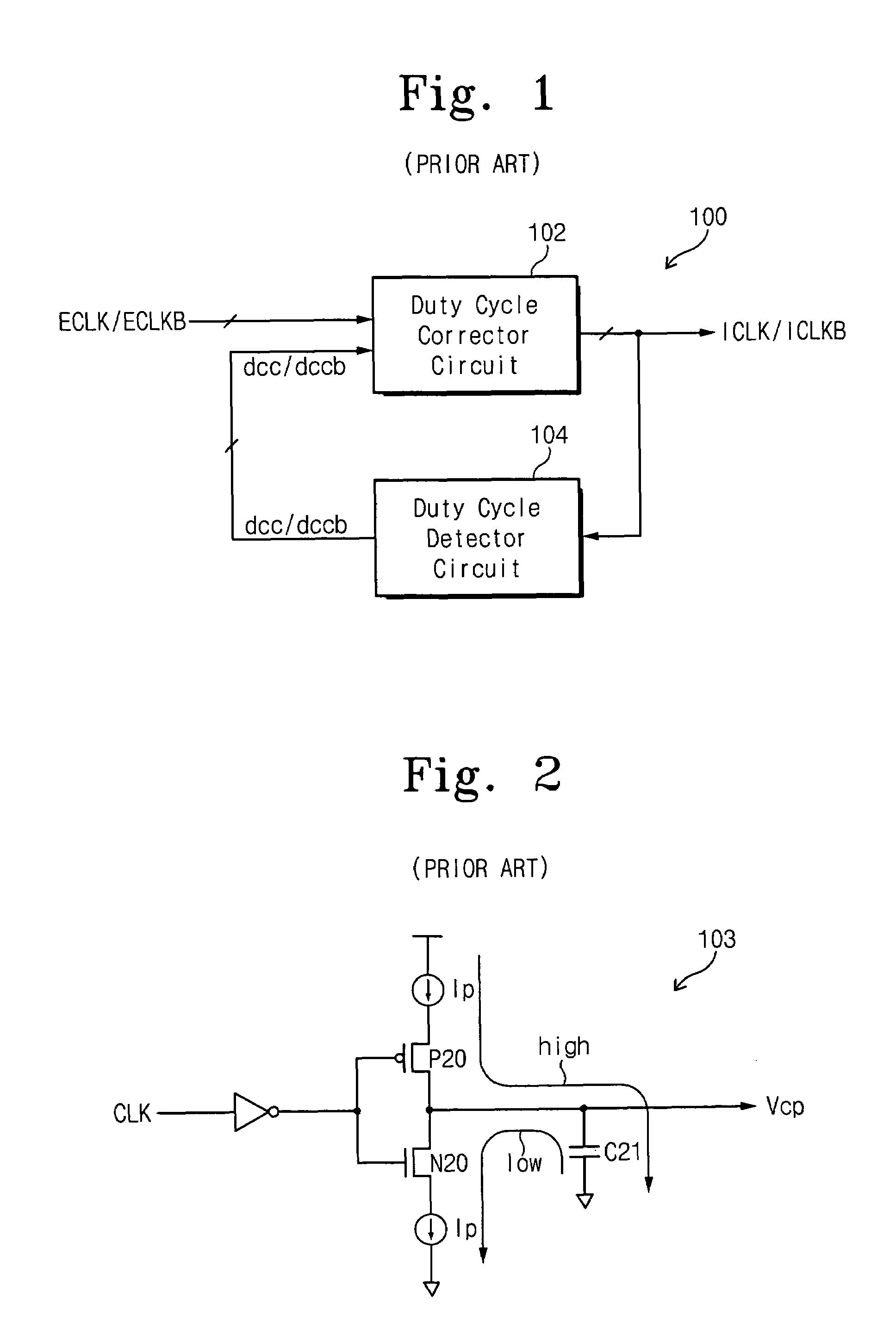 Integrated circuit devices having duty cycle correction circuits that receive control signals over first and second separate paths and methods of operating the same