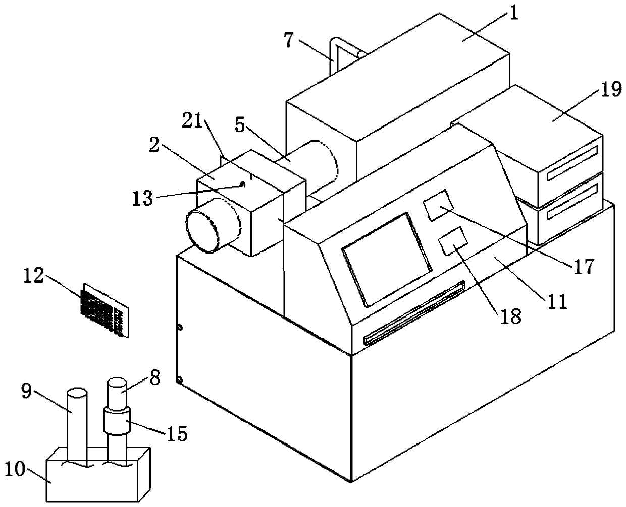 Simple device for measuring temperature uniformity and volume of outlet air of vehicle air conditioner