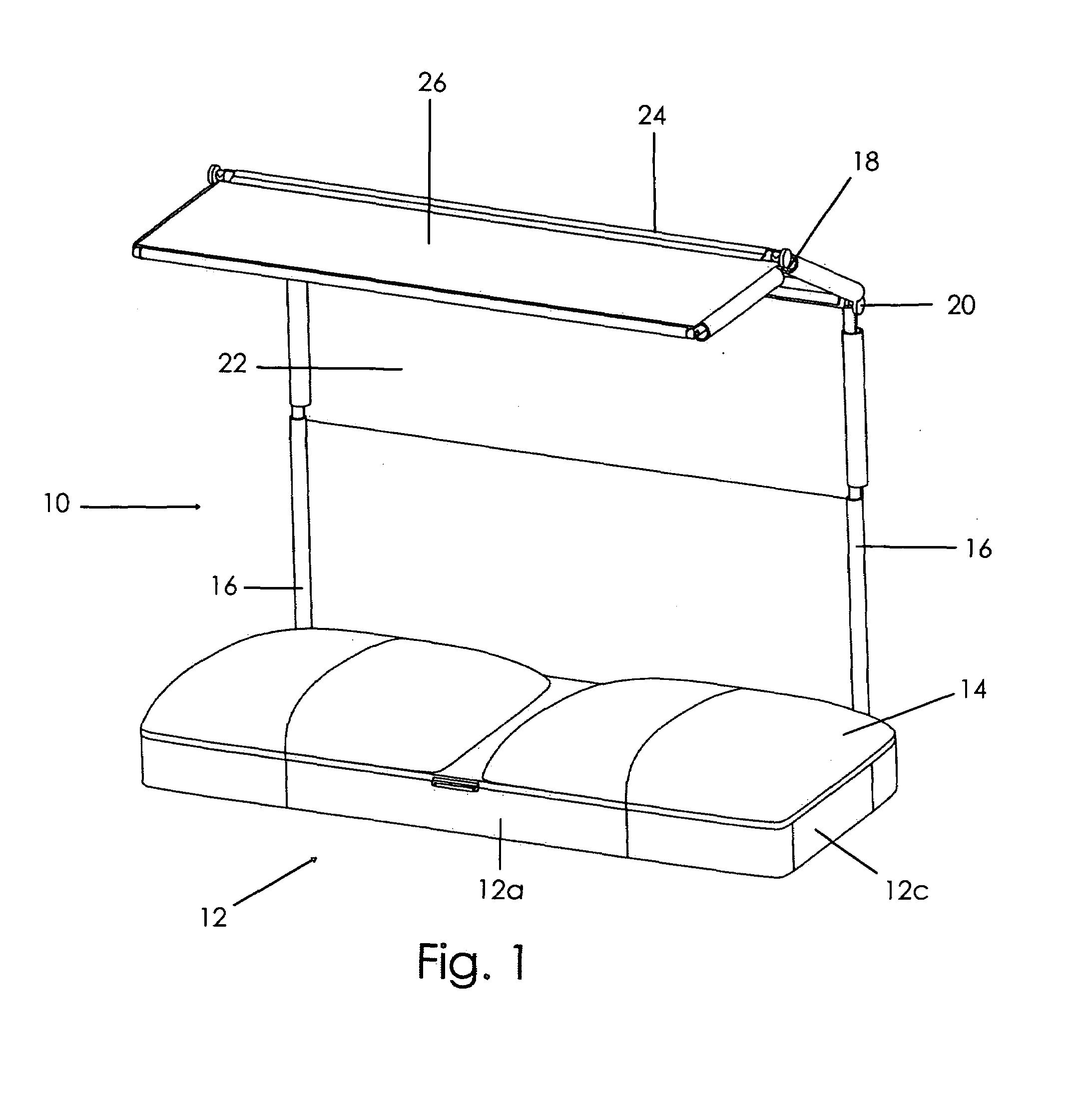 Portable covered seating apparatus