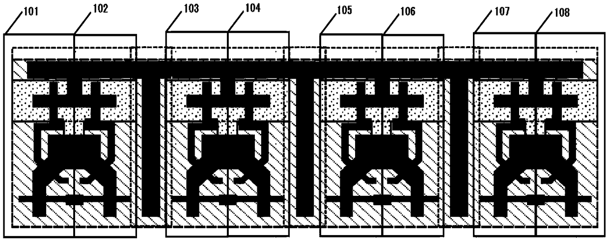 A layout structure of well-isolated anti-SEU multi-node flipping memory cells