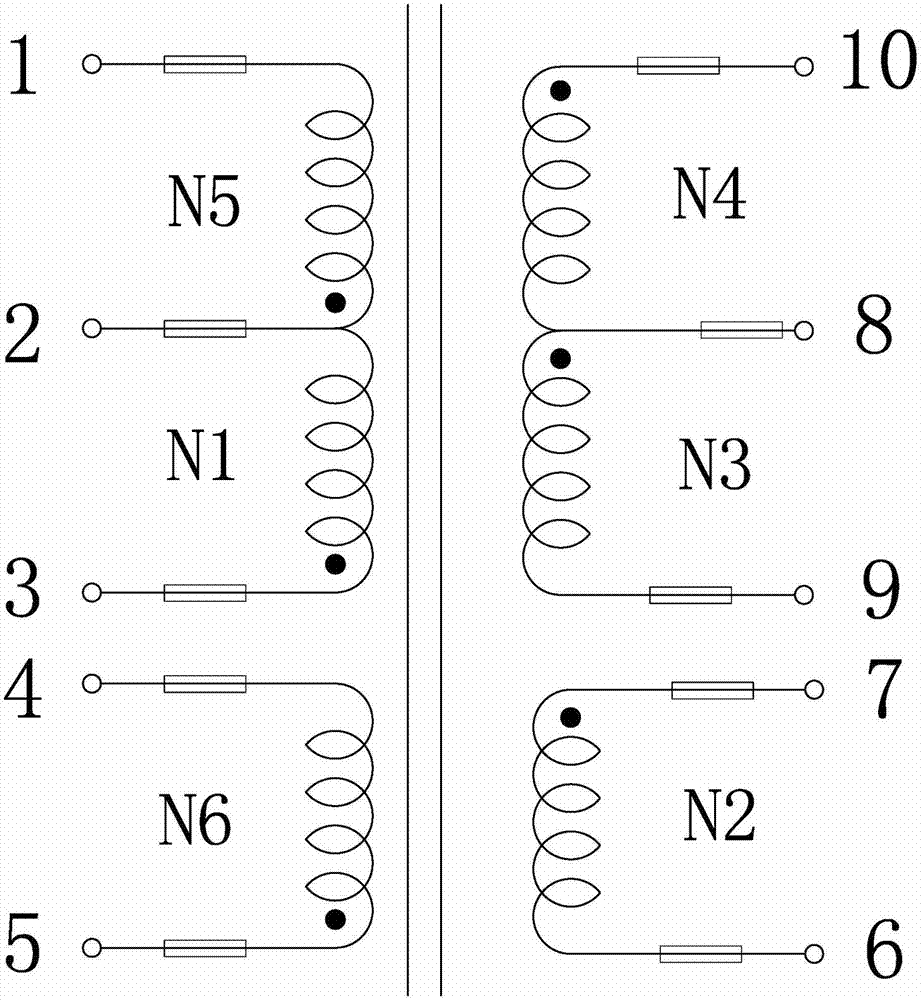 Winding method of high-frequency transformer