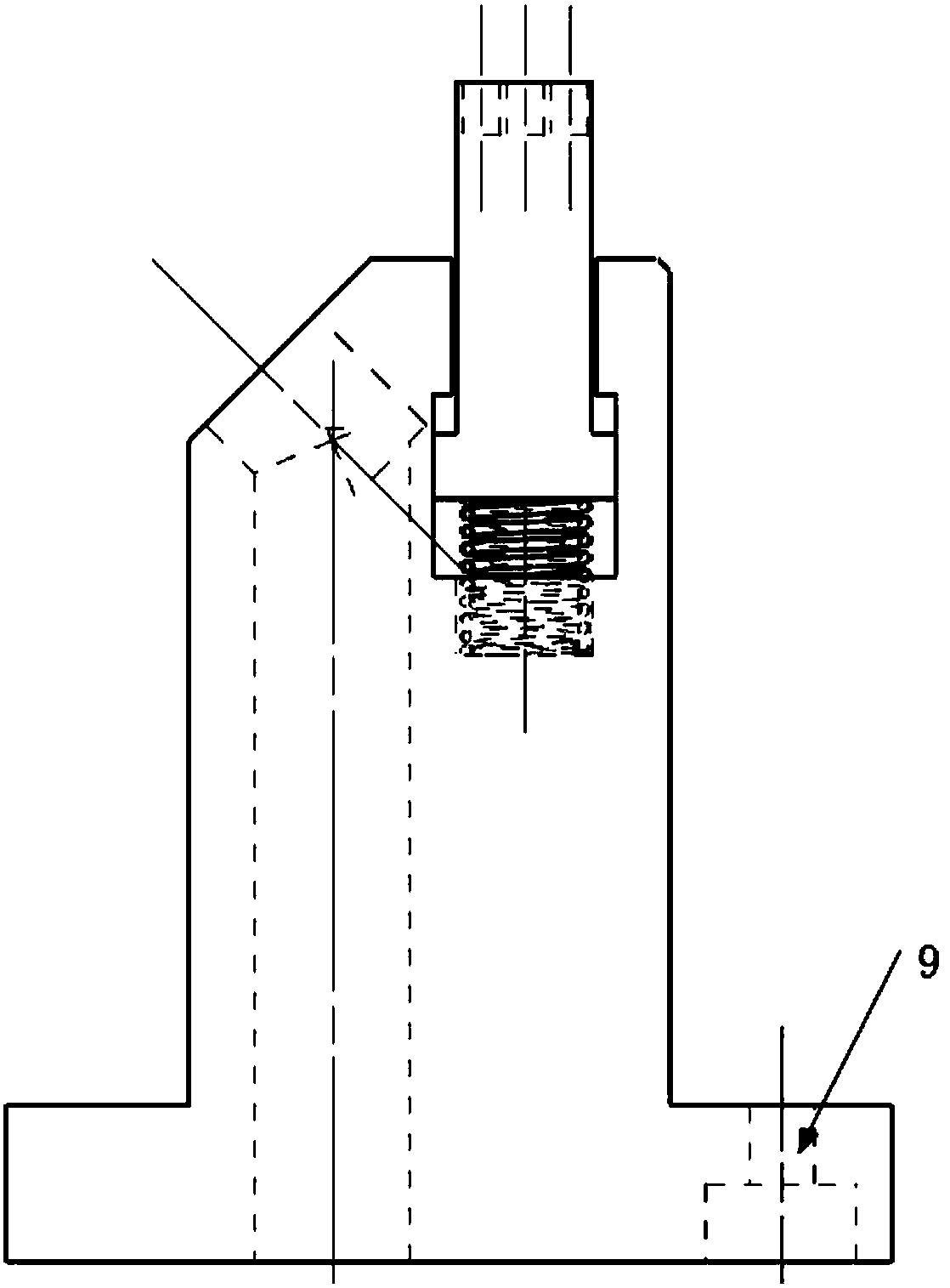 Tilting-pad sliding bearing nozzle with elastic thermal oil partition devices