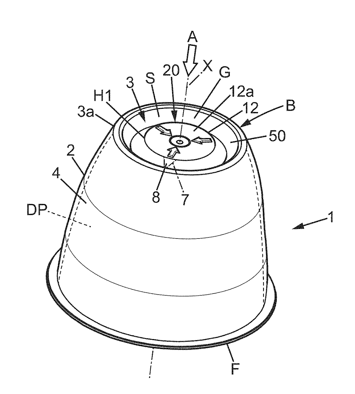 Container for food product having a manually operable actuating member