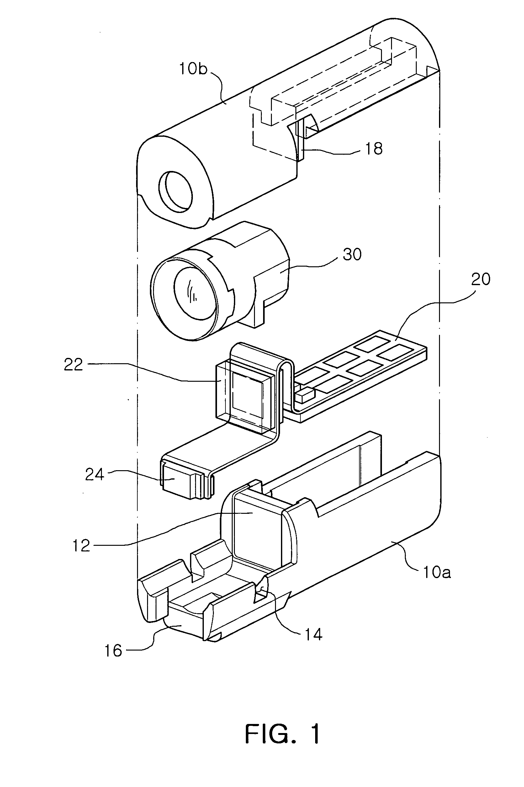 Endoscopic camera module package and method of manufacturing the same