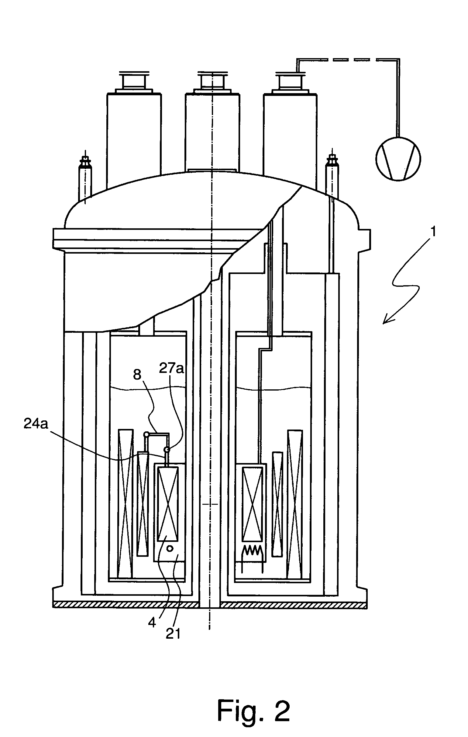 Cryostat having a magnet coil system, which comprises an LTS section and an encapsulated HTS section