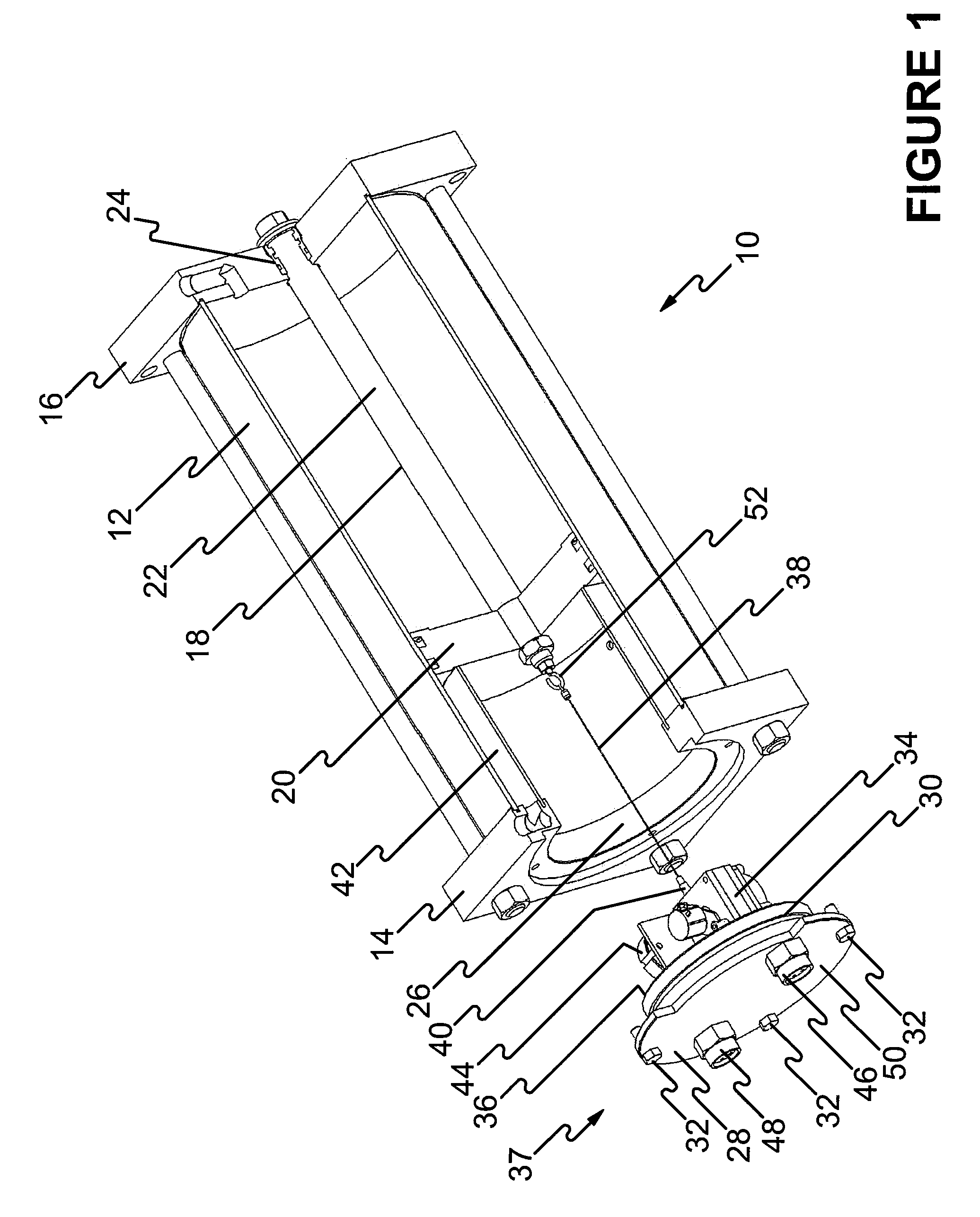 Fluid-powered actuator having an internal position sensor and a sensor module therefor