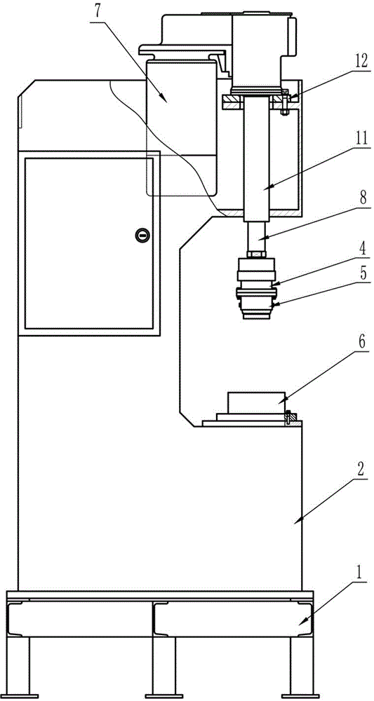 Vertical type bearing pressing machine