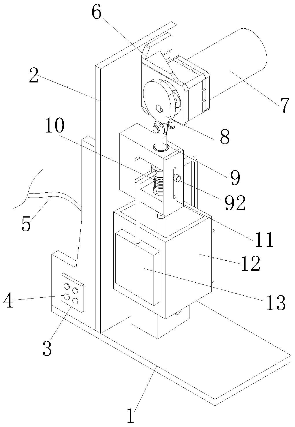 Mashing device of raw material extraction equipment for cosmetic production