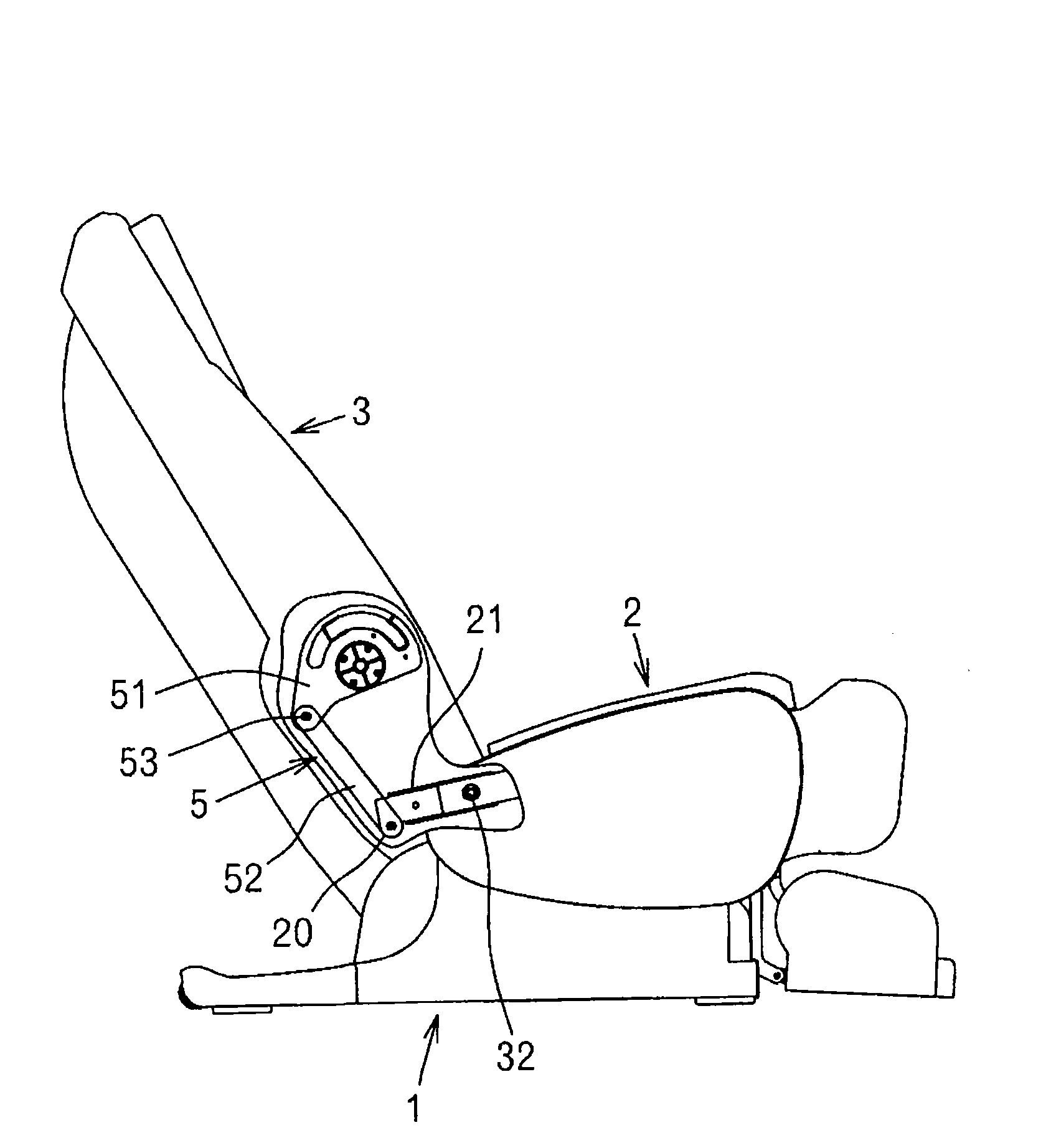 Horizontal liftable seat