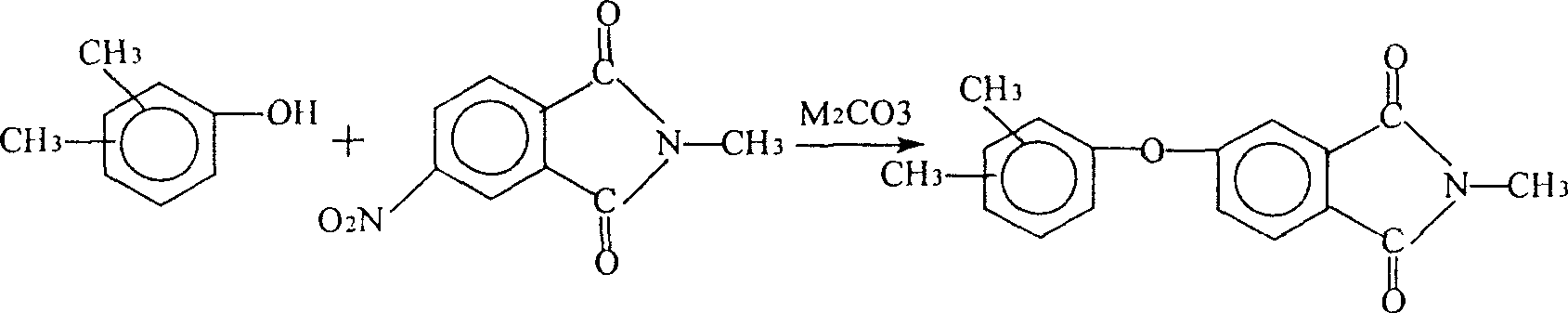 Prepn process of N-methyl-4-(dimethyl phenoxy) phthalimide
