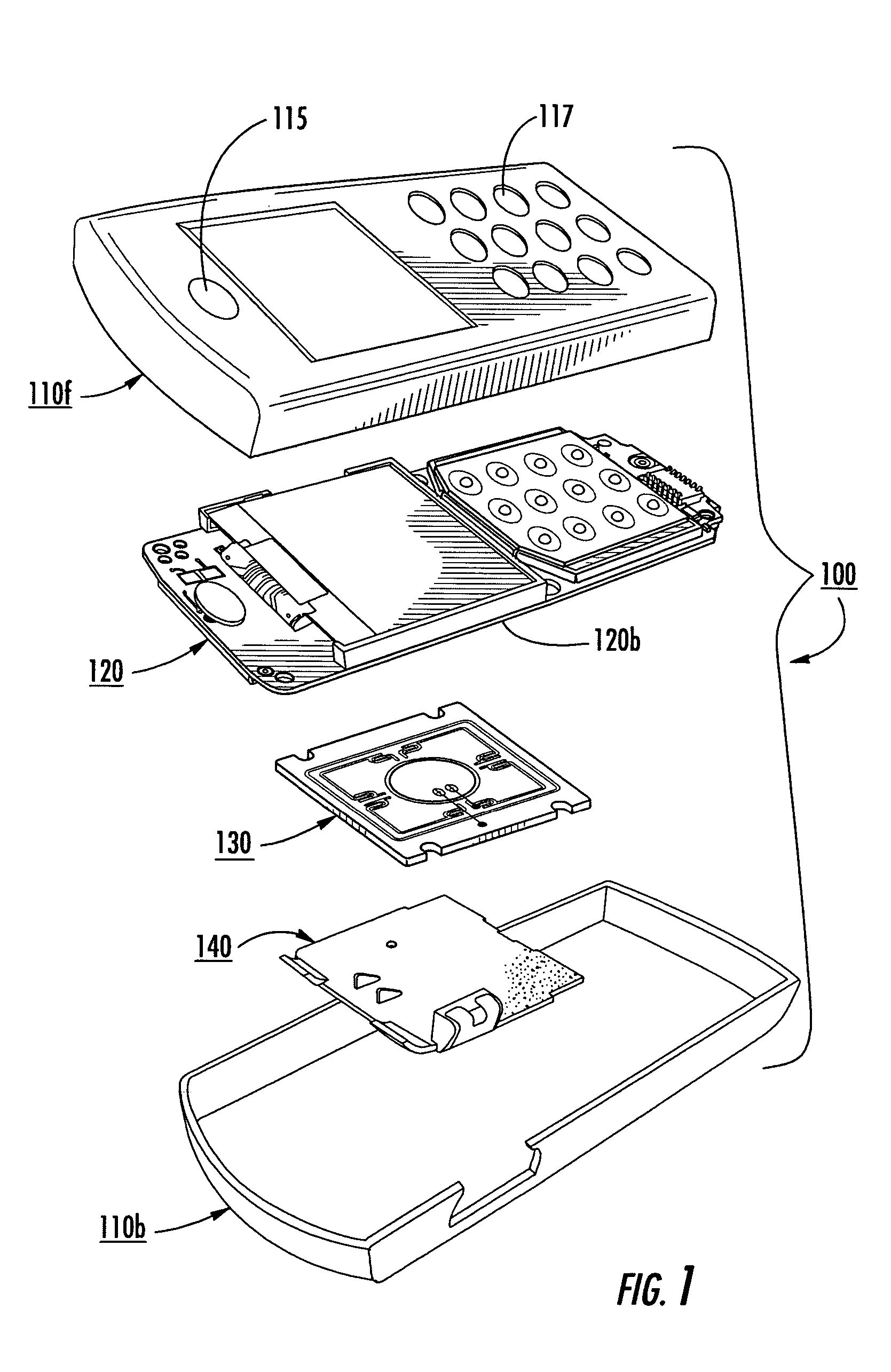 Internal antenna and flat panel speaker assemblies and mobile terminals including the same
