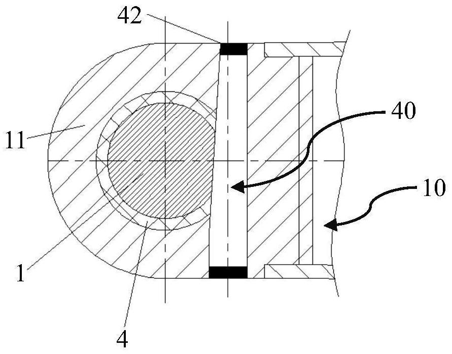 Reinforcing and fixing structure for rotating shaft of flap-type rudder of ship