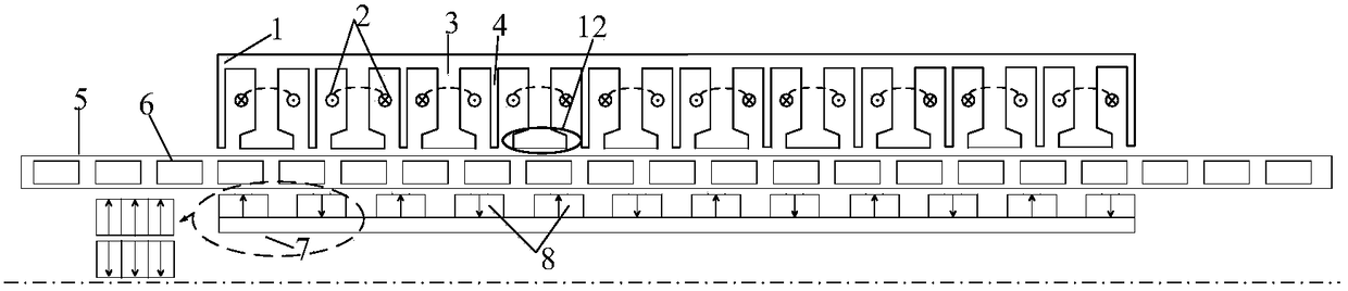 An electromagnetic suspension fault-tolerant permanent magnet vernier cylinder motor