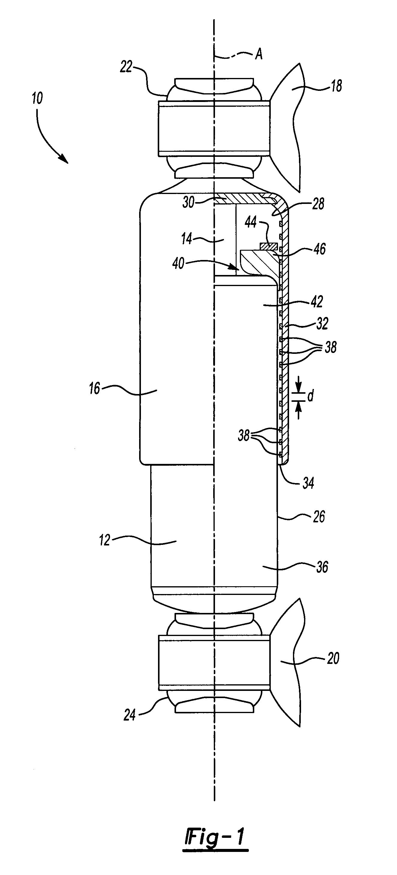 Shock absorber with integrated position sensor