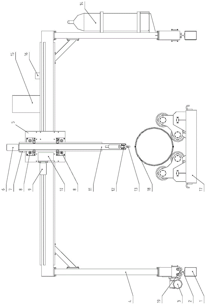 A portal-type automatic welding and gouging integrated machine for welding steel pipe rods