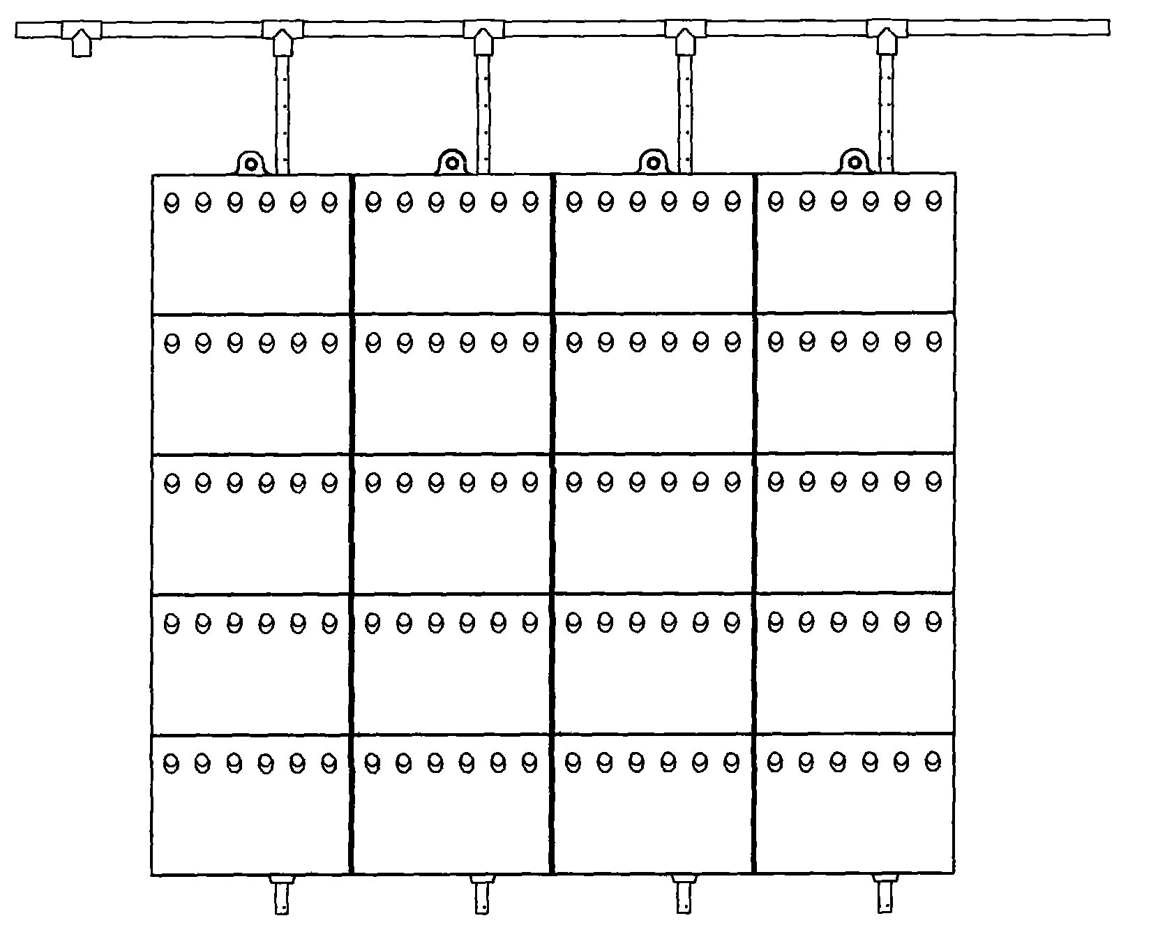 Cooling outer wall structure of building and molding method thereof