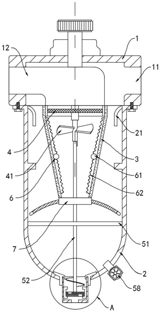 Numerical control machining center air source automatic water distribution filter