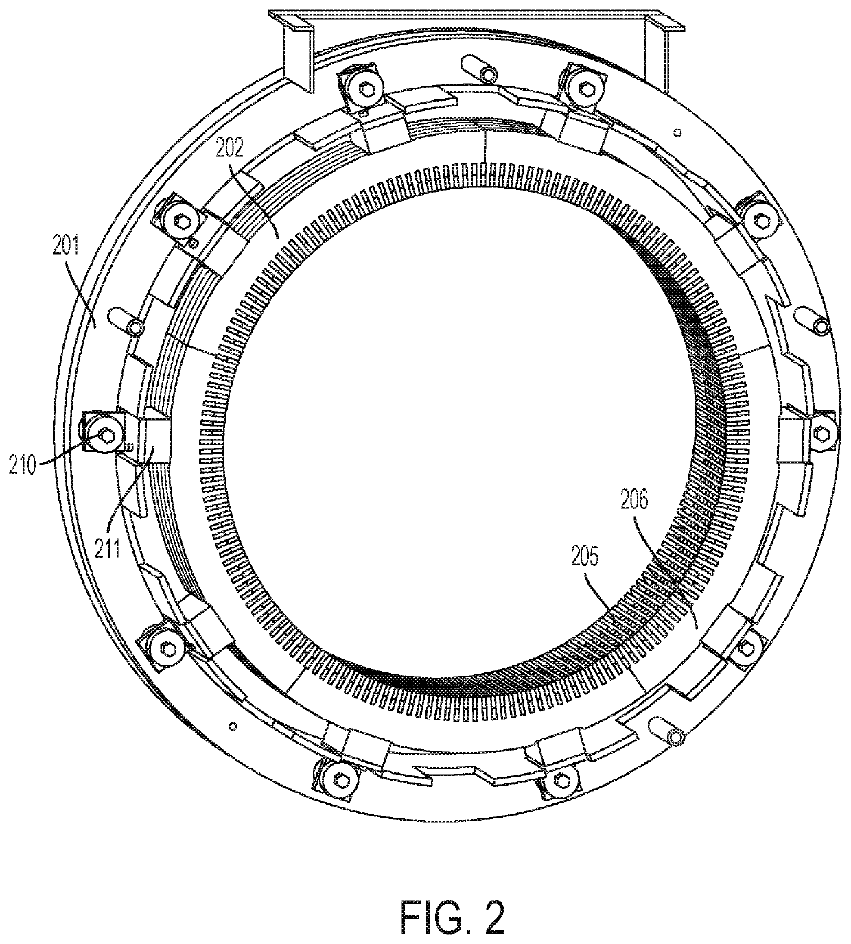 Electrical isolation mounting of electrical machine stator