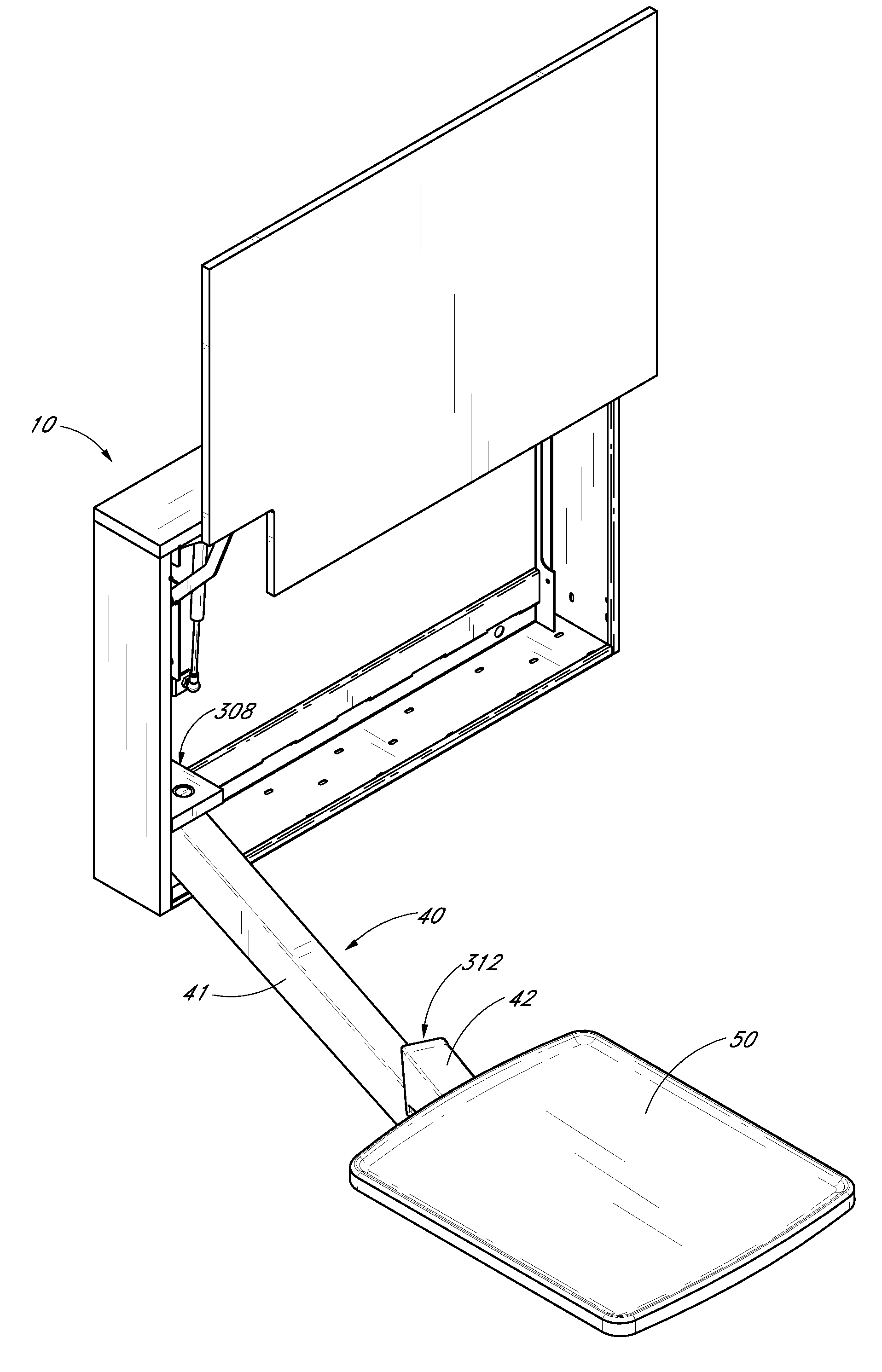 Storage unit with extension mechanism
