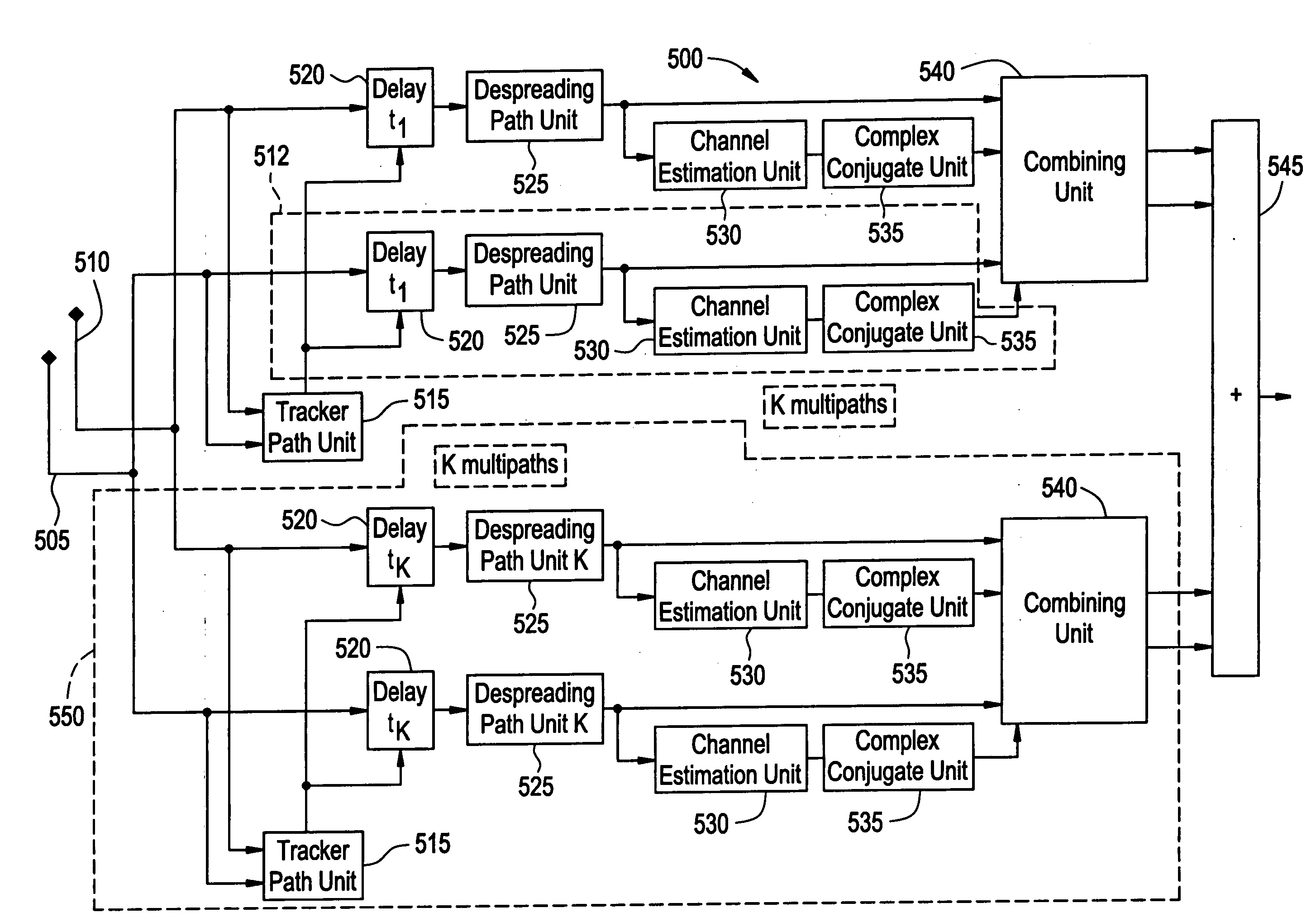 Method of processing multi-path signals