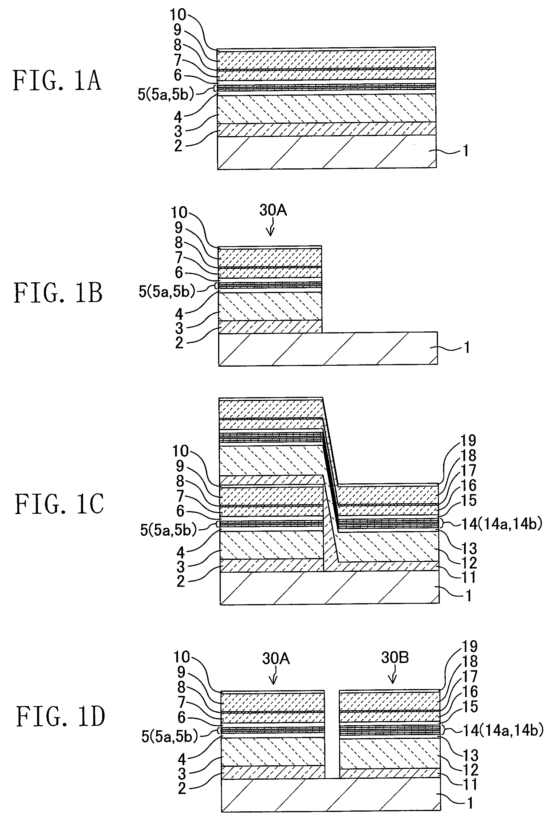 Two-wavelength semiconductor laser device and its fabricating method