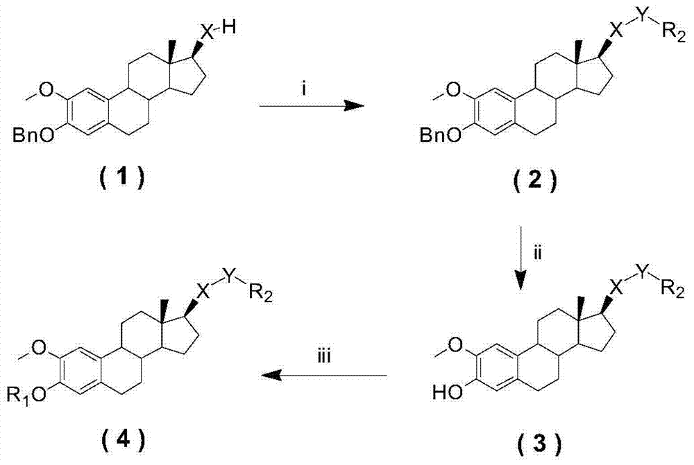 2-methoxy-estradiol analogue and preparation method and application thereof