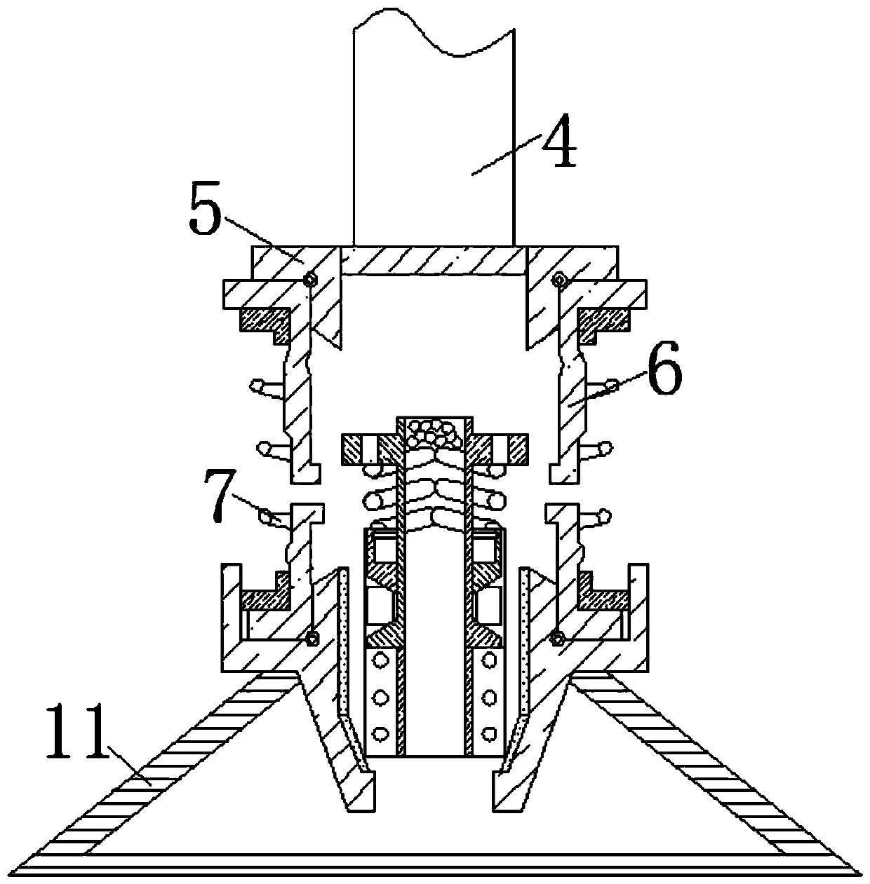 Cosmetic face powder pressing device based on electrostatic induction