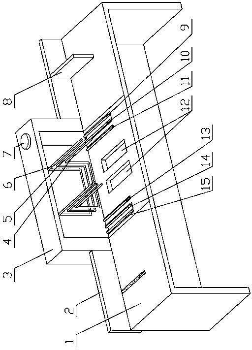 Folding device of strip-shaped laying bed sheet cloth
