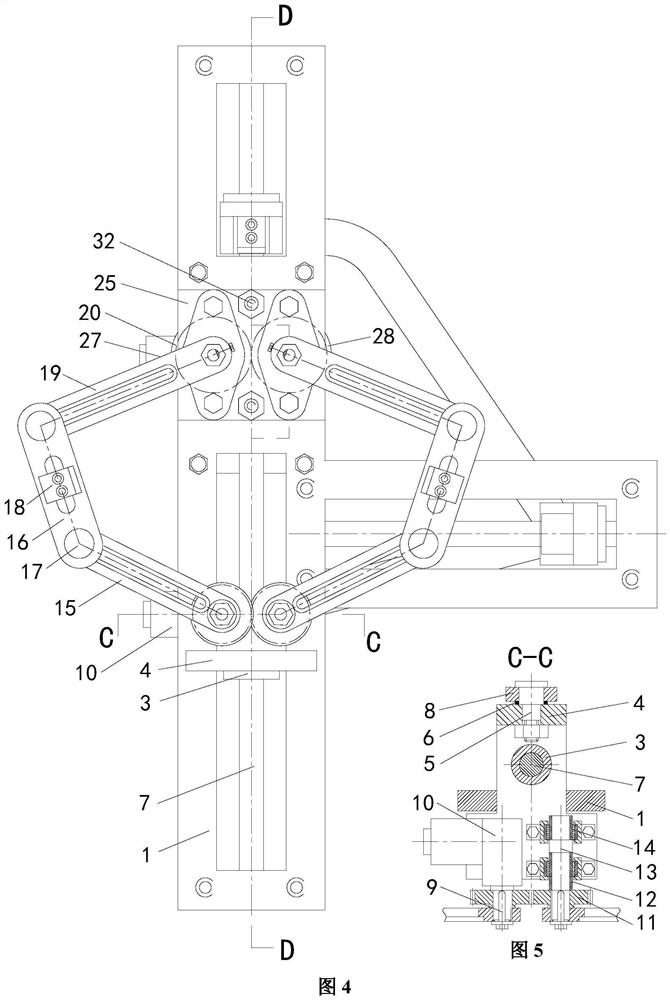 Palm manipulator combined with cross guide mechanism and double-drive five-bar slider parallel mechanism