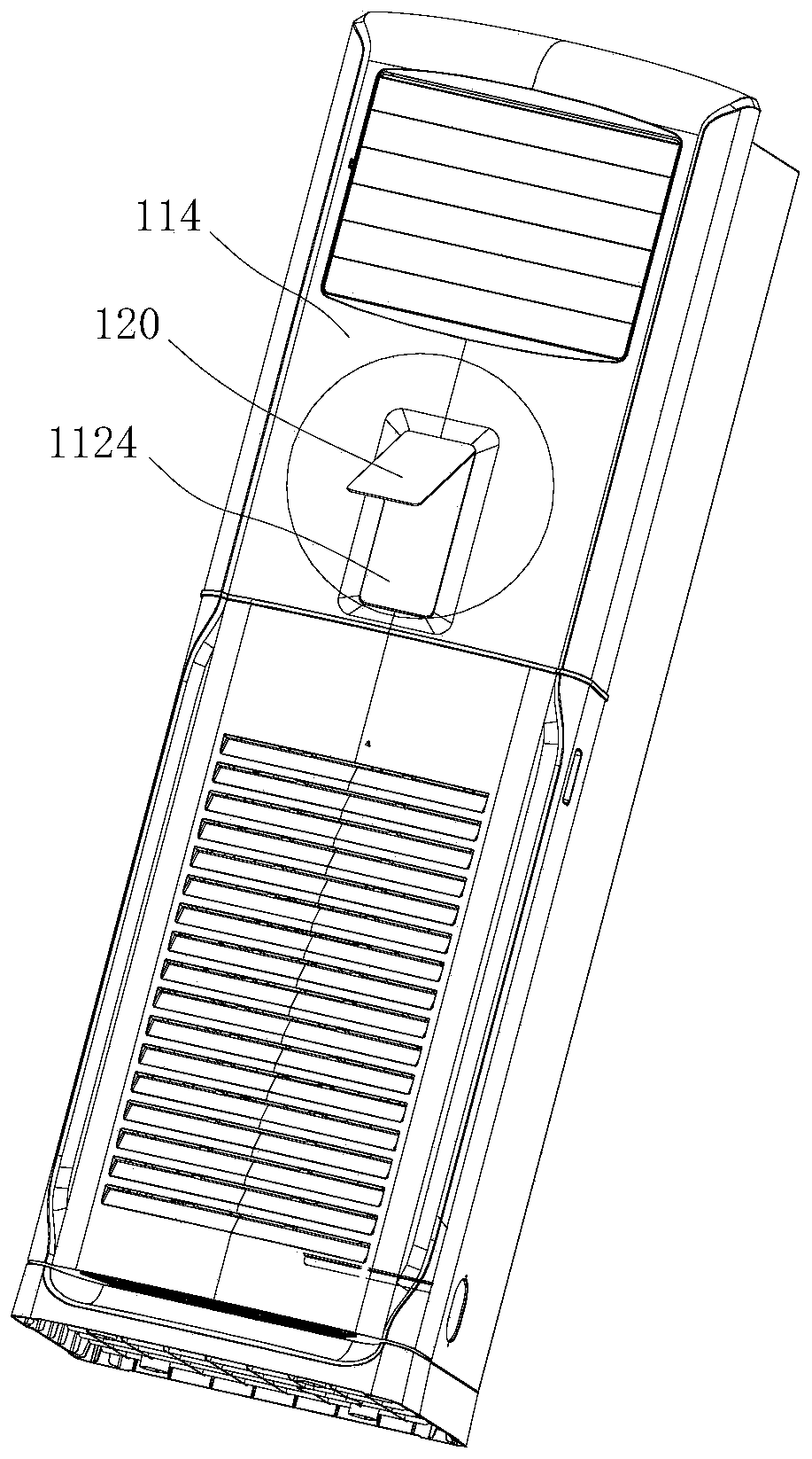 Air conditioner panel, air conditioner and key hiding method and device