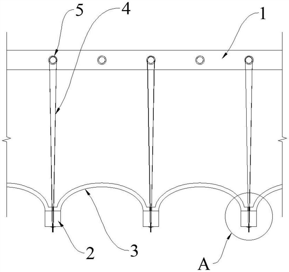 A kind of construction method of arc foundation pit support system based on anchor tension structure