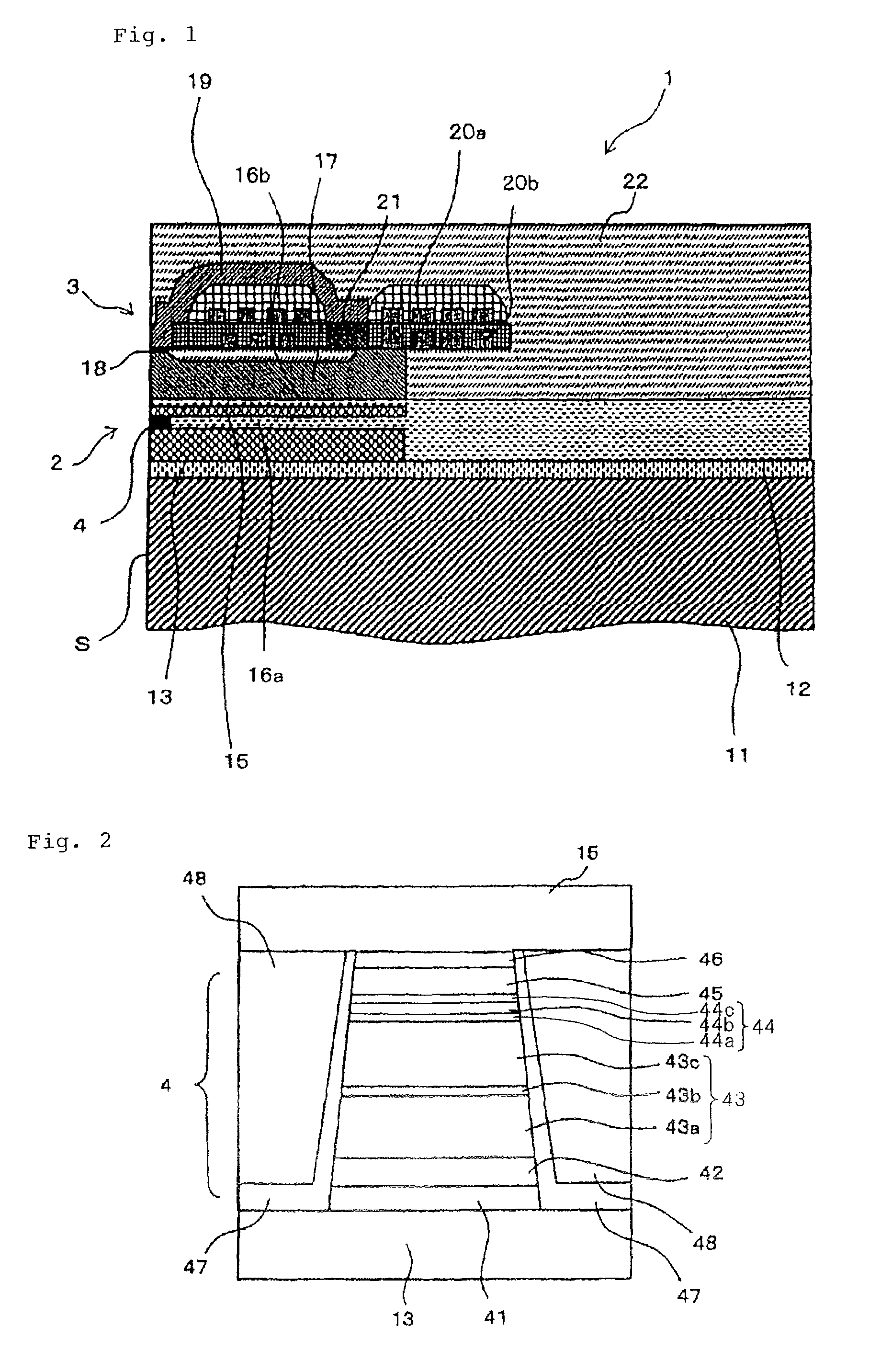 Magneto-resistance effect element and thin-film magnetic head having non-magnetic spacer layer composed of one semiconductor layer and two metal layers