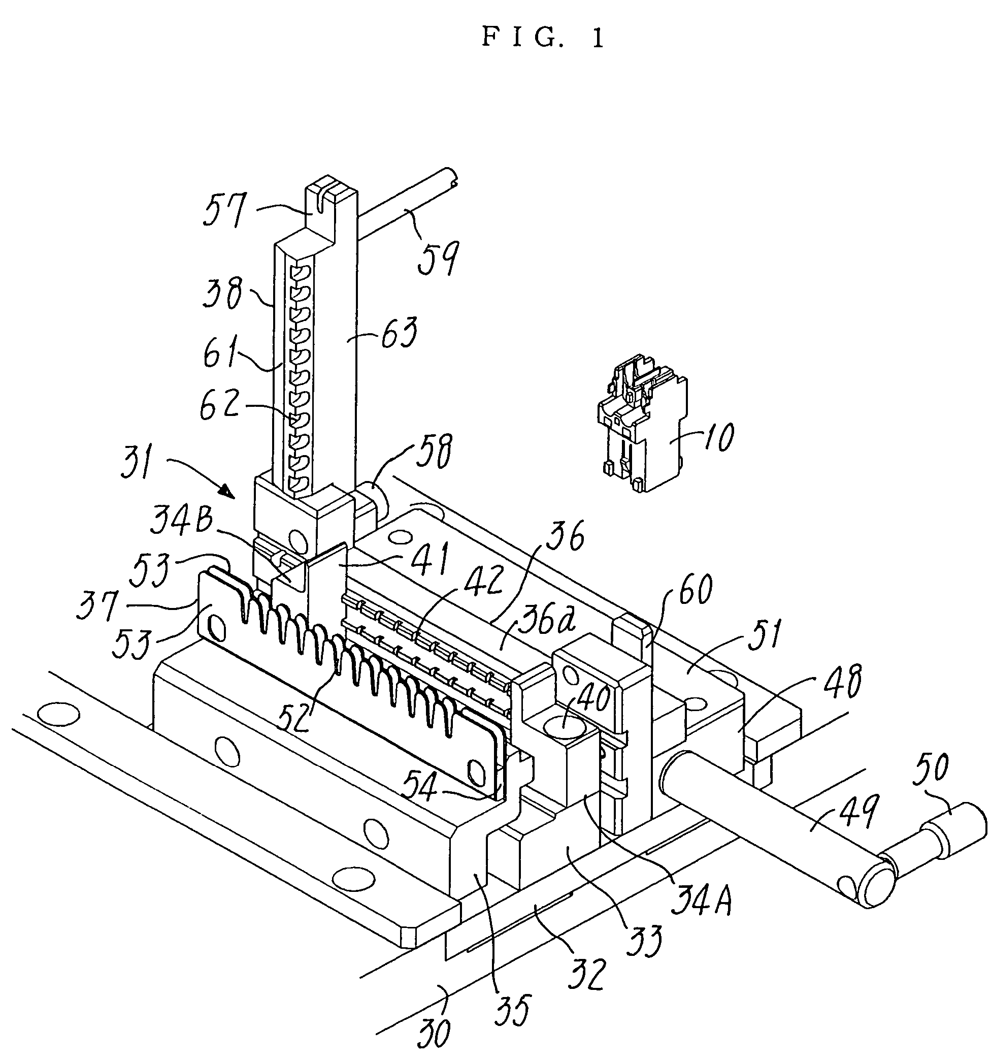 Manual machine for attaching an insulation displacement type connector