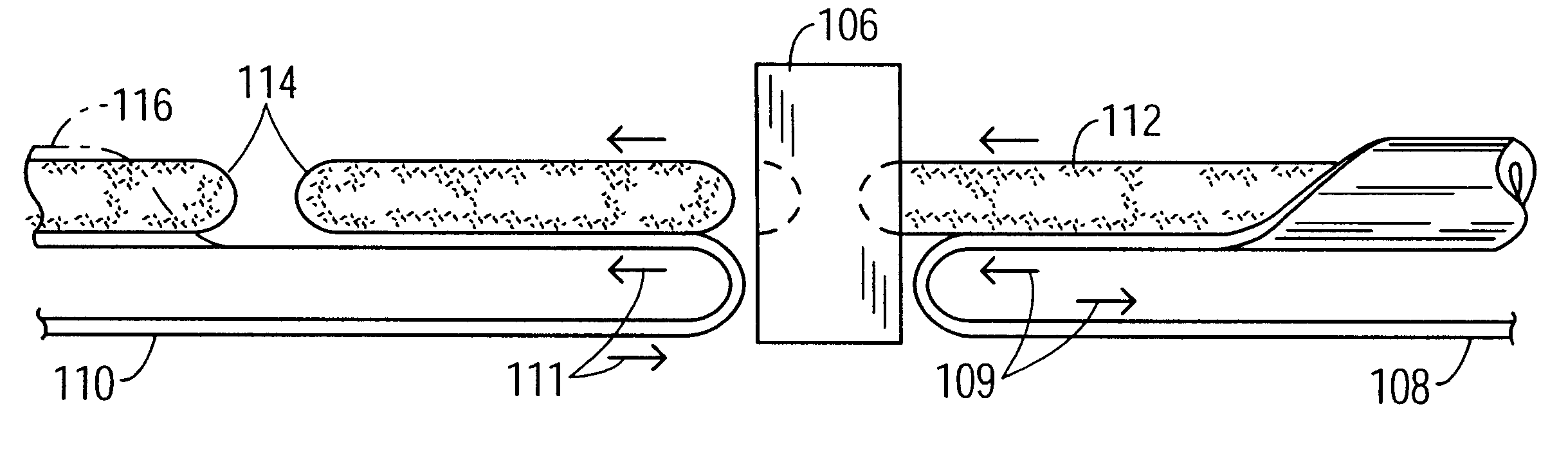 Skinless sausage or frankfurter manufacturing method and apparatus utilizing reusable deformable support