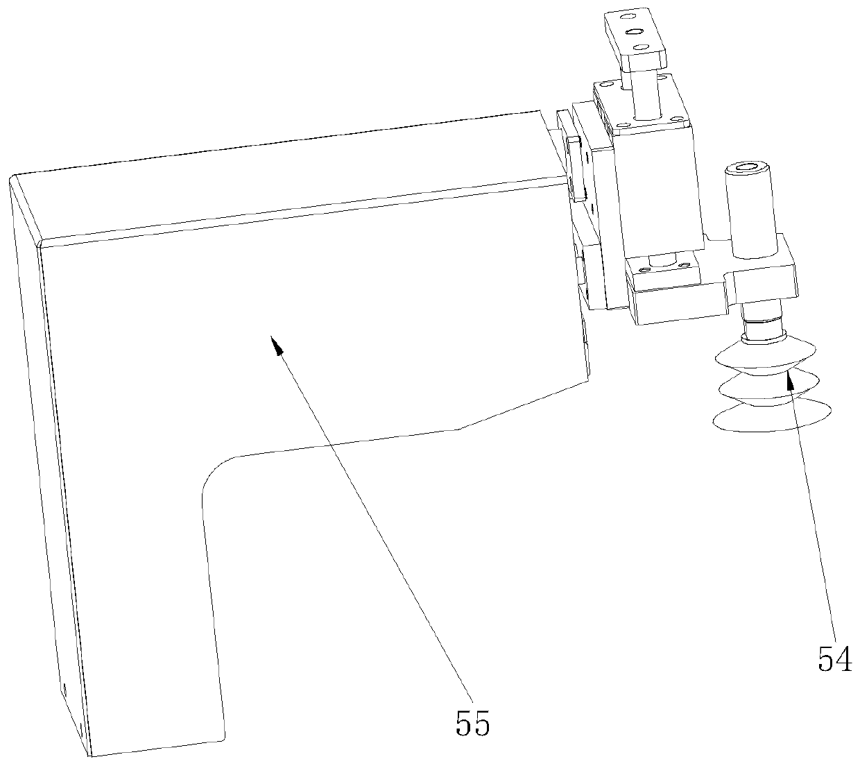 Film taking structure for intelligent bag disassembling system and film taking method thereof