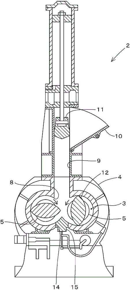 Thrust load measuring device for sealed mixing device and calibration method for same