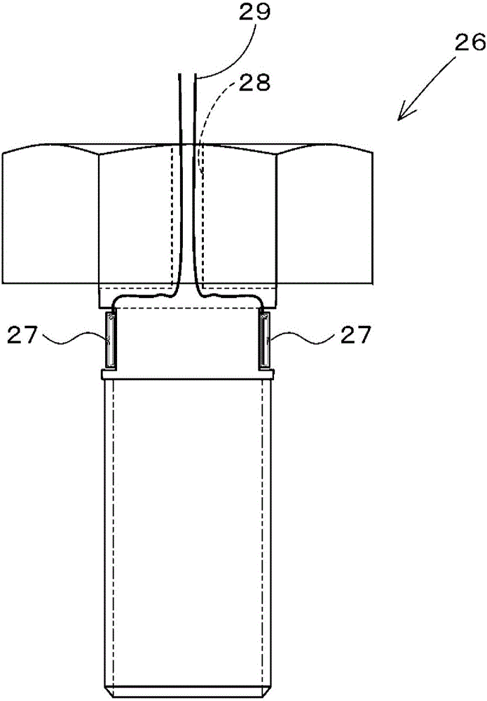 Thrust load measuring device for sealed mixing device and calibration method for same