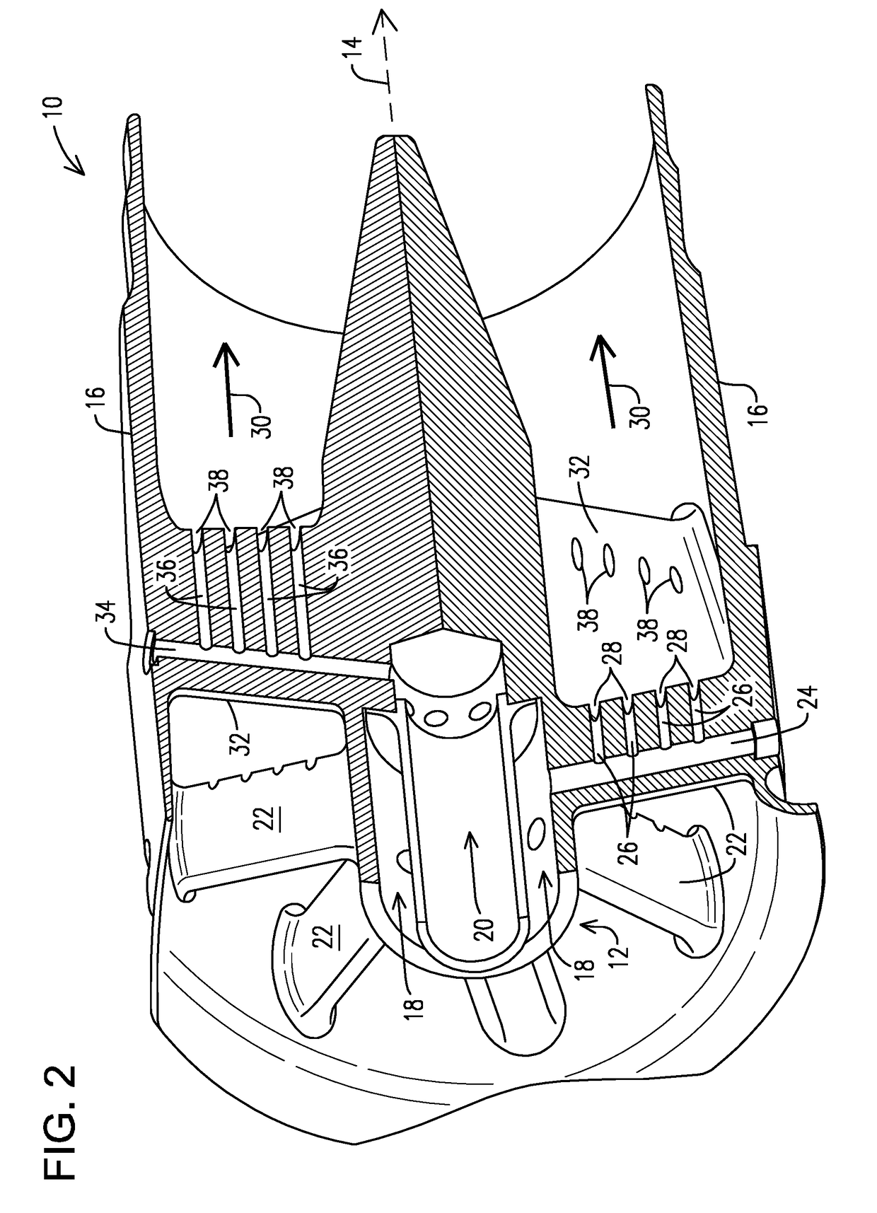 Fuel injector including tandem vanes for injecting alternate fuels in a gas turbine