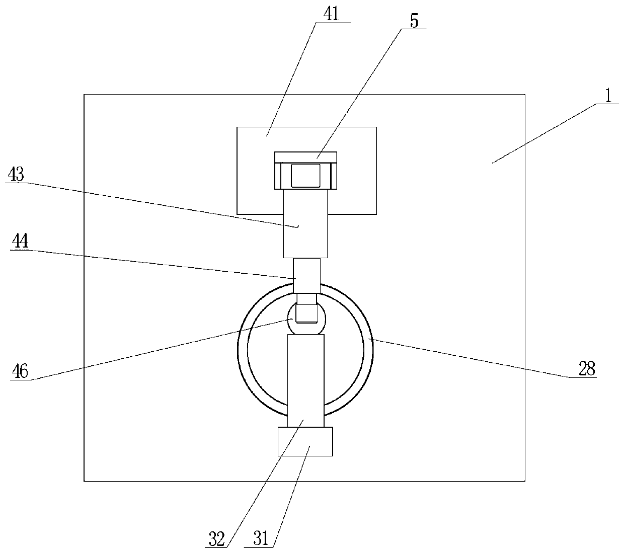 A fastening type glass column side slotting device