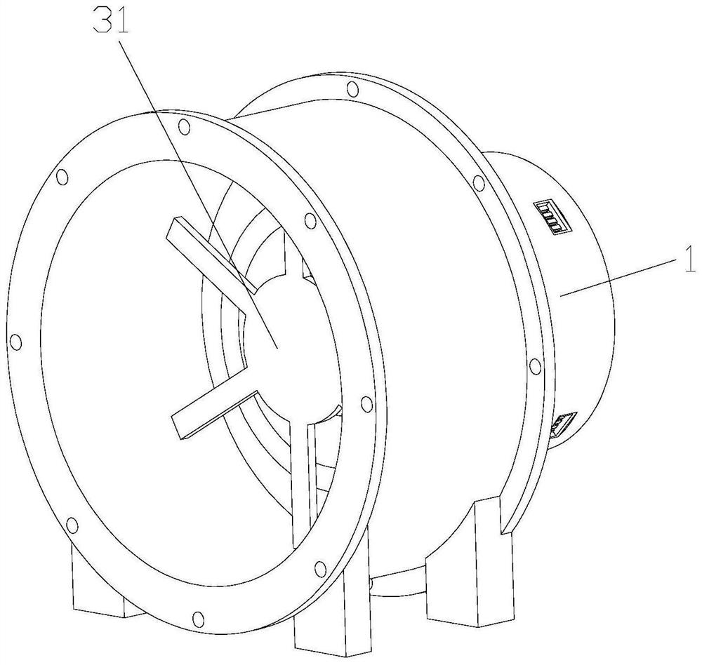 A mixed flow fan