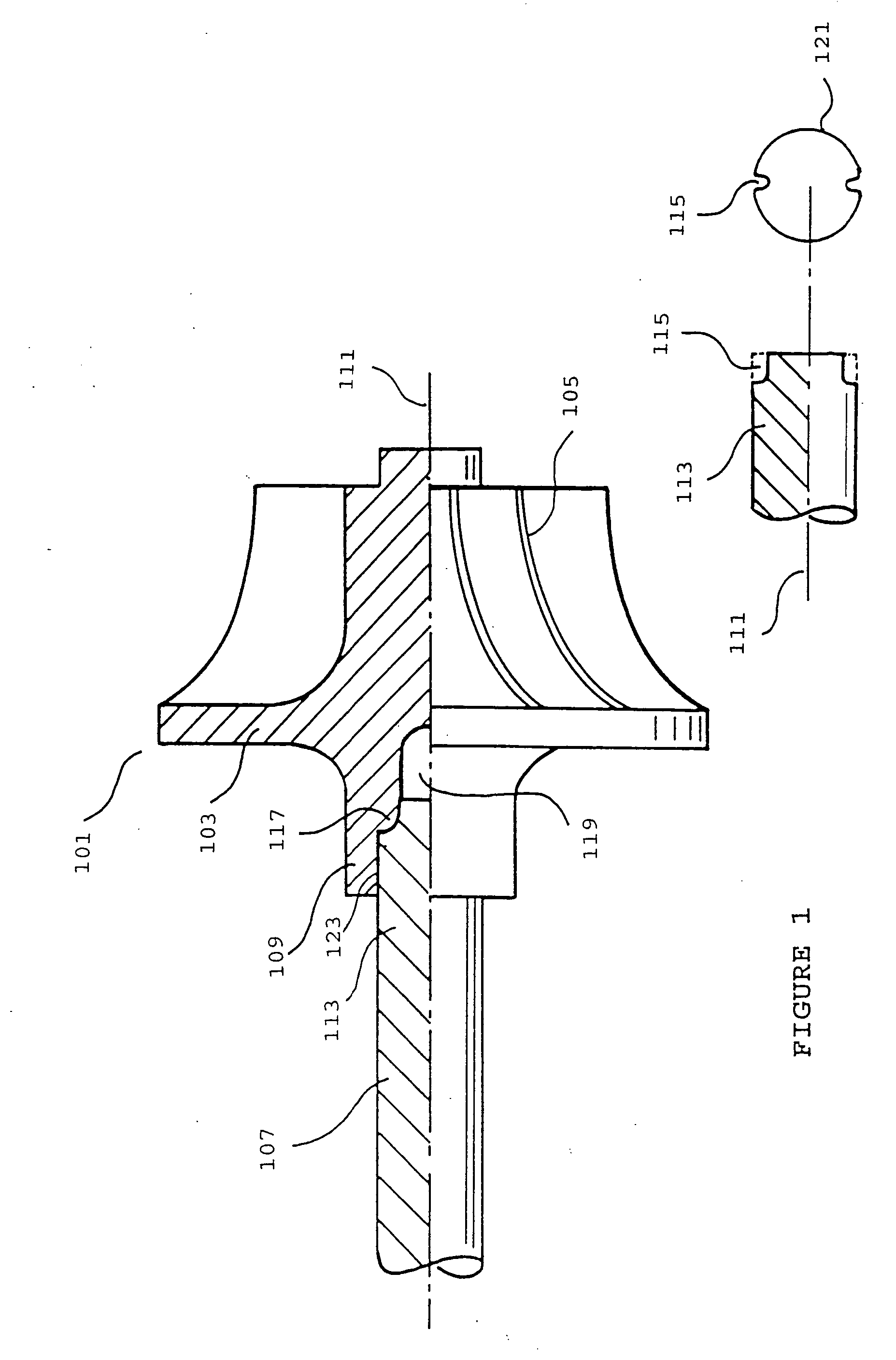 Metal injection molded turbine rotor and metal injection molded shaft connection attachment thereto