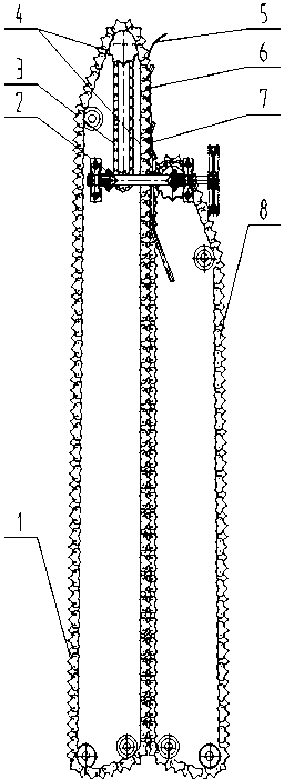 Seedling clamping conveying device for peanut combined harvester