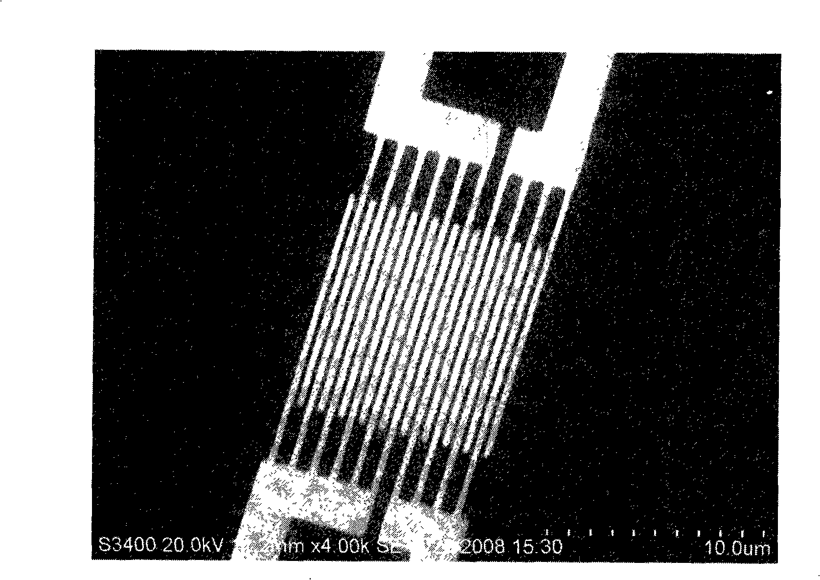 Single photon detector based on superconducting film material and method of manufacture