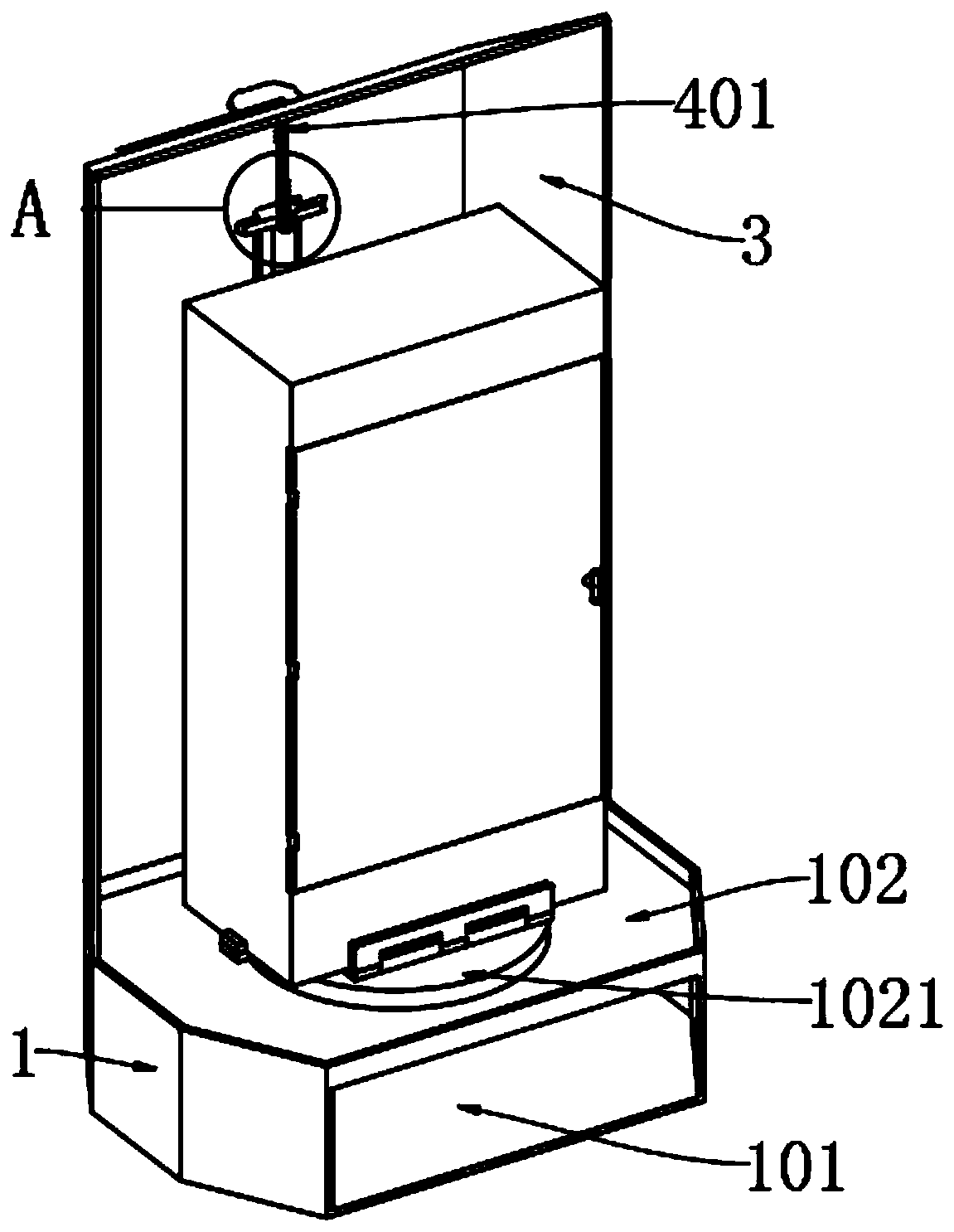 Surrounding type paint spraying device for outer layer of power distribution cabinet