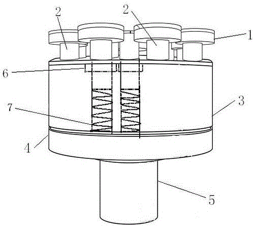 Auxiliary device for clamping and positioning of glass mold automatic processing