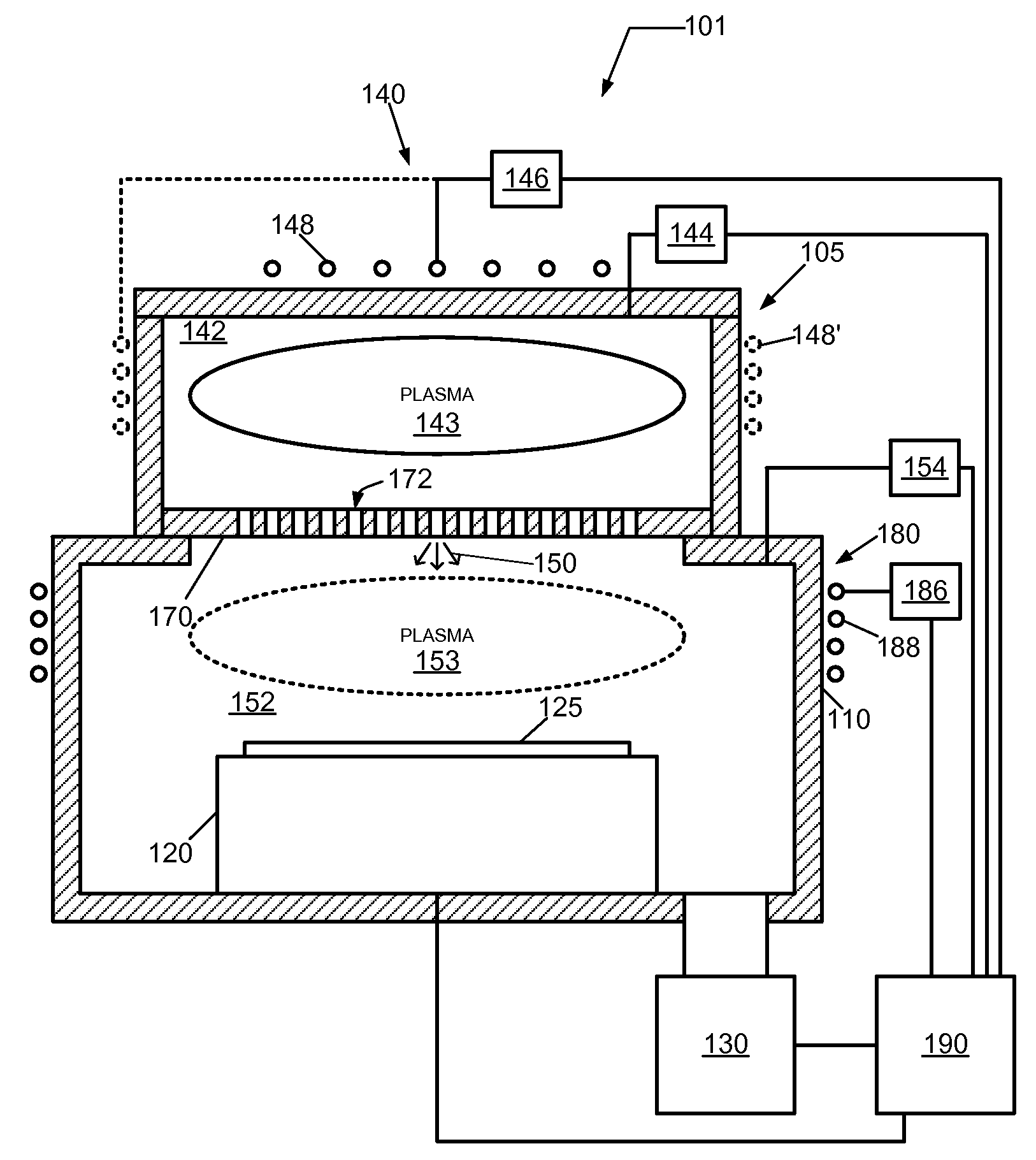 Method and system for low pressure plasma processing